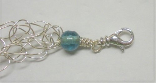 Judy Larson's Wire Crocheted Necklace - , Contemporary Wire Jewelry, Crocheting,  Make a wire wrapped loop large and incorporate the chosen clasp.